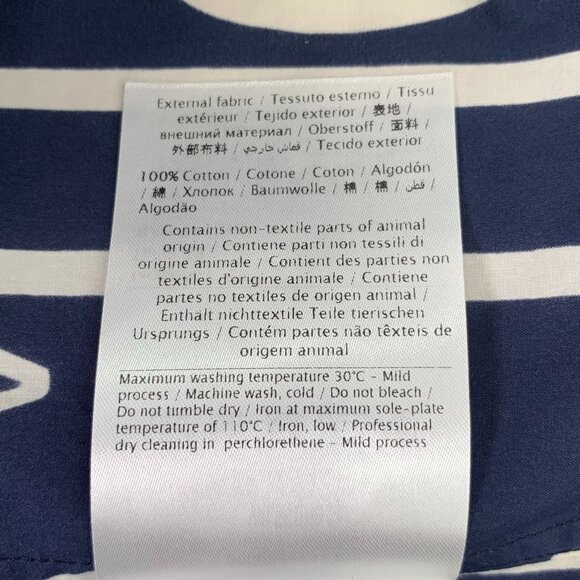 Valentino Navy & White Logo Print Cotton Shirt Size 15.5 - Picture 7 of 8